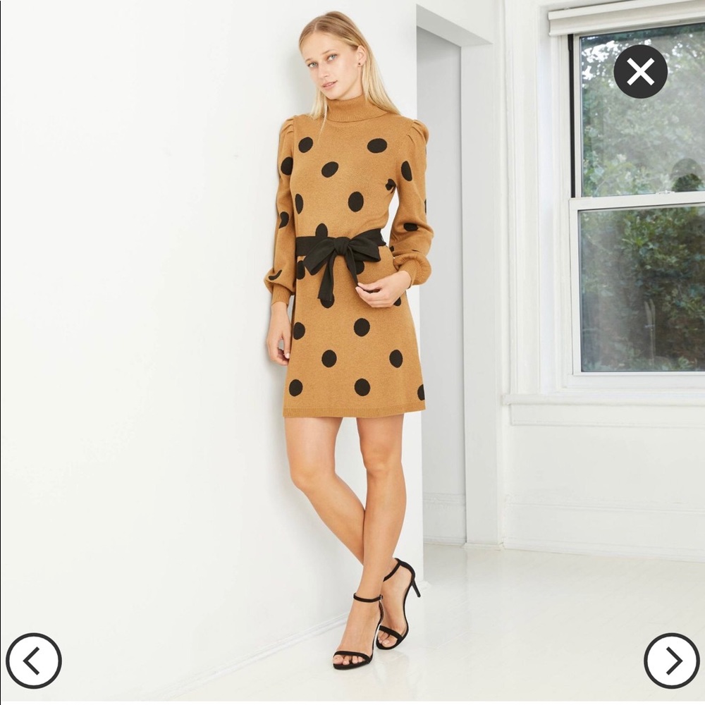 Polka Dot Sweater Dress 🖤